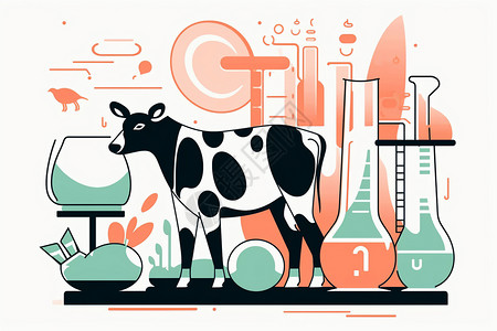 工程实验动物基因实验dna工程插图插画