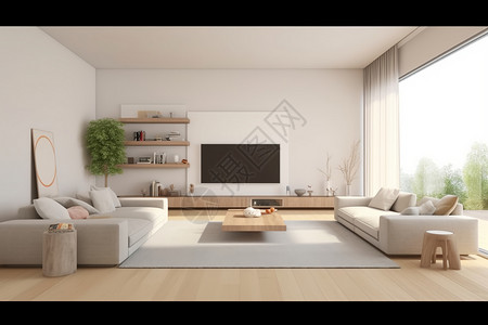 家居3D效果图现代简约客厅效果图设计图片