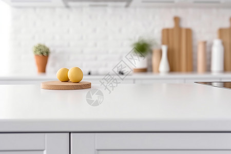 砧板菜刀简约现代白色厨房设计图片