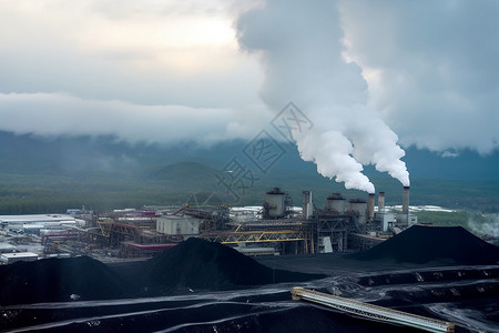 煤炭能源城市煤炭发电厂设计图片