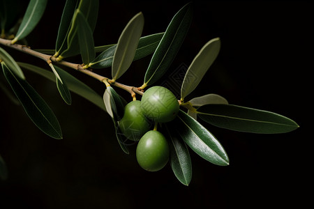 橄榄果实橄榄树与果实背景