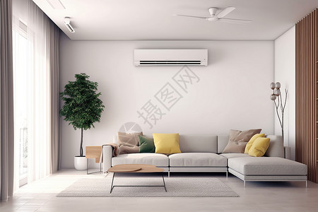 空调滤网现代客厅装修设计背景