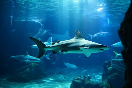 济州岛水族馆海洋馆的鲨鱼设计图片