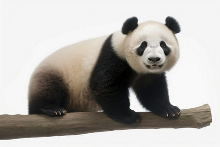 树枝上的大熊猫背景图片