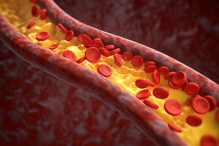 动脉中的胆固醇斑块医学概念背景图片