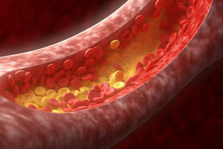 胆固醇升高动脉中的胆固醇斑块设计图片