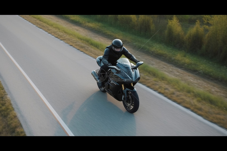 摩托车在高速公路上骑行图片