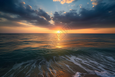 海上日出背景图片