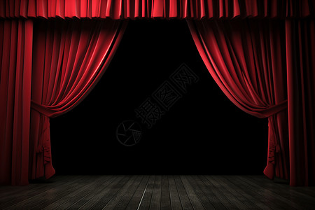 大红幕舞台设计图片