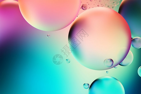 柔软的彩色气泡图片