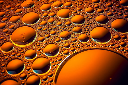 橙色气泡纹理背景图片