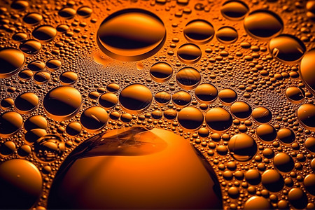 抽象橙色气泡背景背景图片