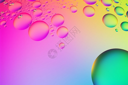 五颜六色的水泡背景背景图片