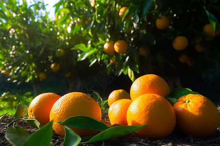 成熟多汁美味的橙子图片