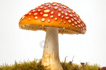 鮮嫩红色的蘑菇设计图片