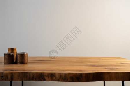 罐子设计棕色设计感木桌背景