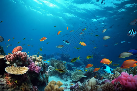 国际生物多样性珊瑚礁和鱼类背景