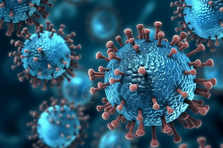 操作流行病医学背景与流感病毒设计图片