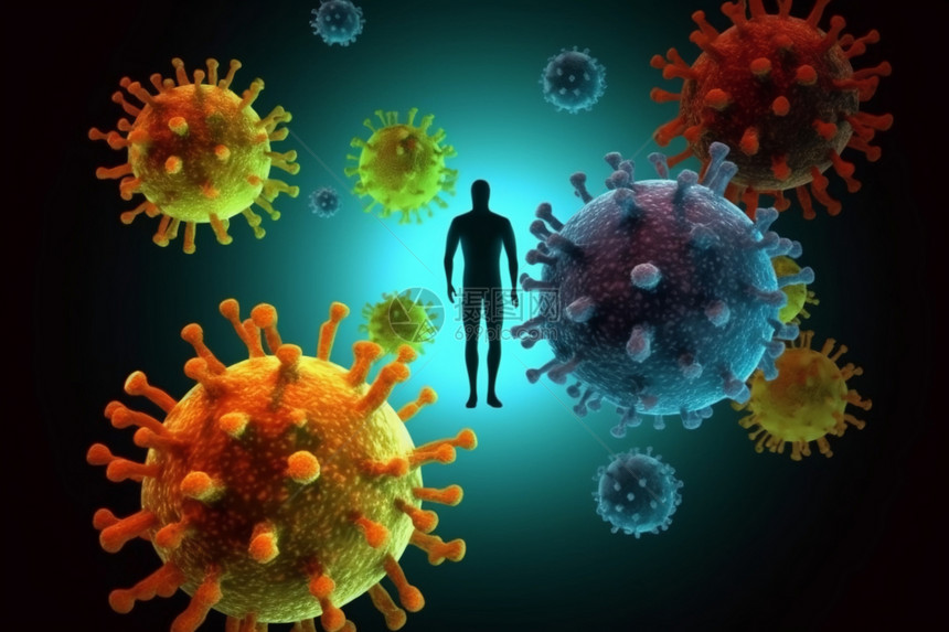 免疫系统对抗病毒细菌图片