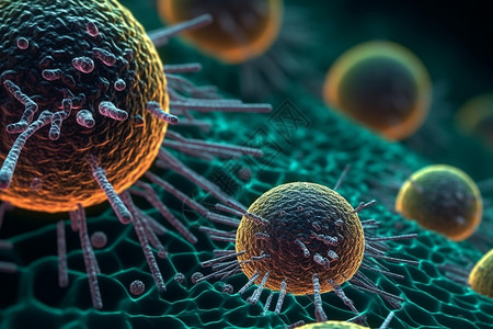 细菌病毒细胞背景图片