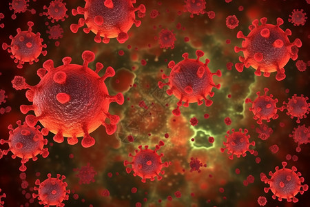 细胞突变猴痘病毒背景设计图片