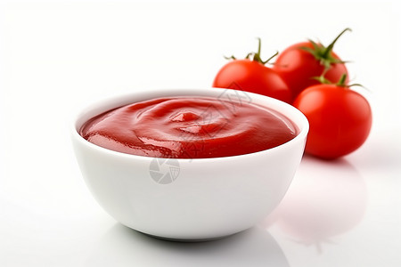 一大碗番茄酱背景图片
