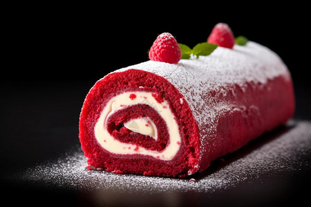 红丝绒裸蛋糕红丝绒海绵卷蛋糕背景