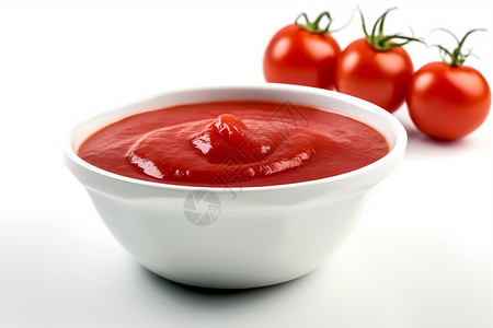 一碗番茄酱背景图片