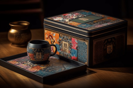 传统茶馆的精美茶具图片