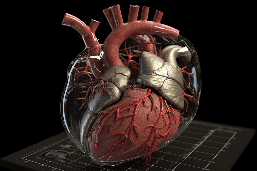心脏的3D模型图片