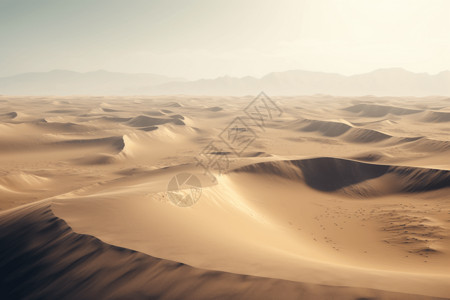 脚印沙漠布满沙丘的沙漠区设计图片