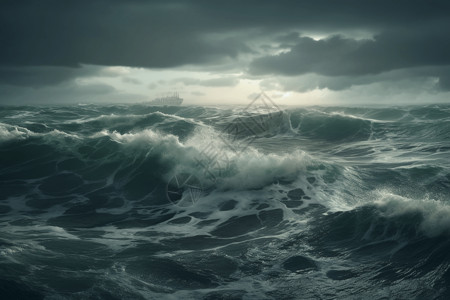 波涛汹涌的海浪设计图片