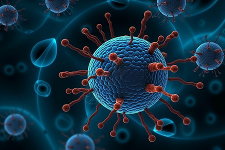 细胞病毒影像背景图片