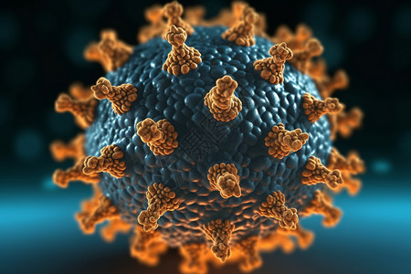 3D抽象病毒图片