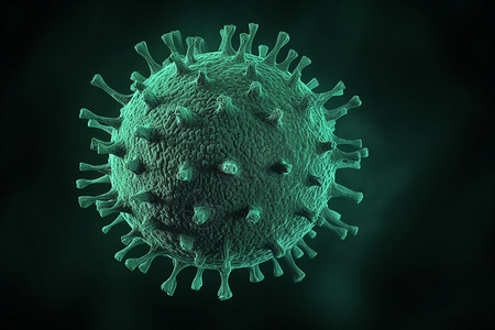 绿色的病毒背景图片