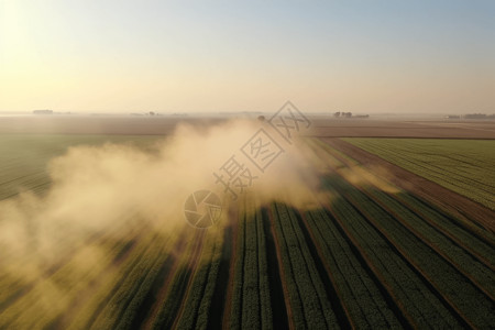 农药背景农田上喷洒农药设计图片