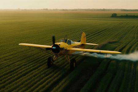 农作物喷雾器除尘器飞机特写设计图片