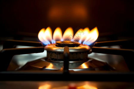 炉灶的燃火背景图片