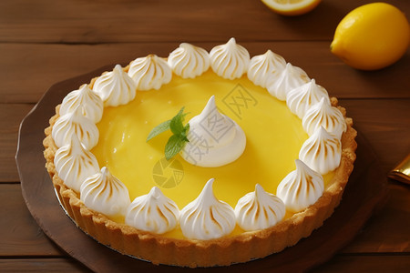 自制蛋糕美味的柠檬蛋糕背景