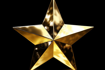 一个金色的五角星背景图片