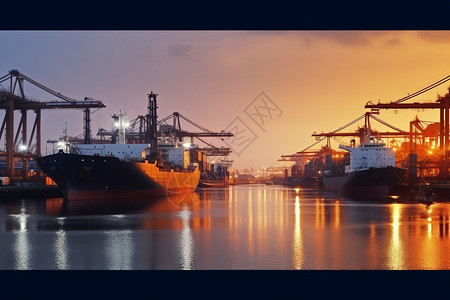 船厂与起重机的出口贸易图片