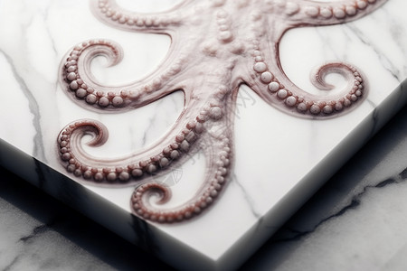 原始照片素材大理石表面的章鱼设计图片