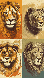 野生猫科动物狮子背景图片