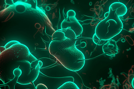 生物背景繁殖细菌细胞图片