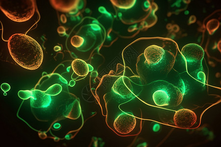 细菌繁殖繁殖细菌细胞背景插画