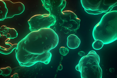 数字插图繁殖细菌细胞背景图片