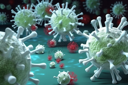 身体免疫白细胞攻击病毒设计图片