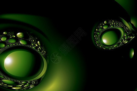 抽象绿色泡沫图片