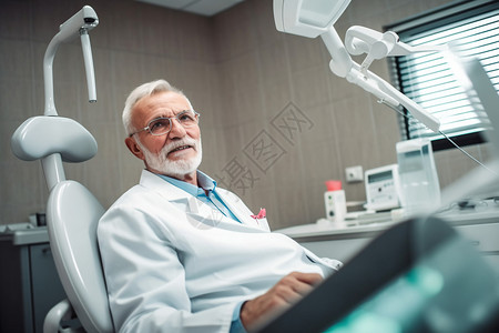 牙科医生肖像背景图片