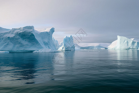 冰雪融化冰山在融化中设计图片
